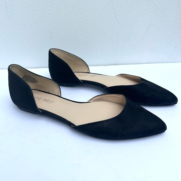 Nine West Shoes - Nine West flats black leather pointed toe shoe sz 6 starship classic fall office